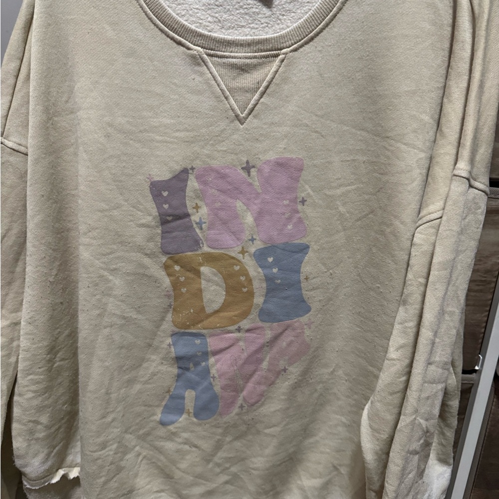 Indiana Beige Graphic Sweatshirt